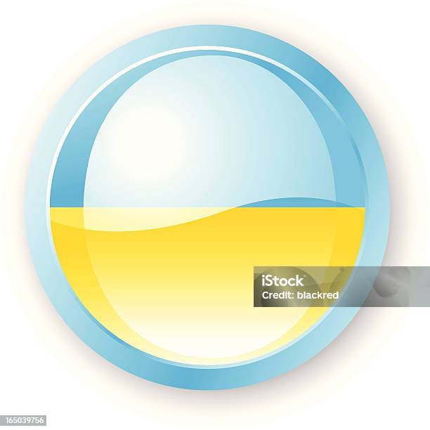 Flaga Ukrainy Ikona - Stockowe grafiki wektorowe i więcej obrazów Bez ludzi - Bez ludzi, Białe tło, Biały