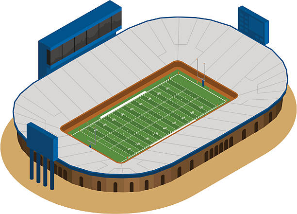 Generic Football Stadium A vector illustration of a football stadium. michigan football stock illustrations