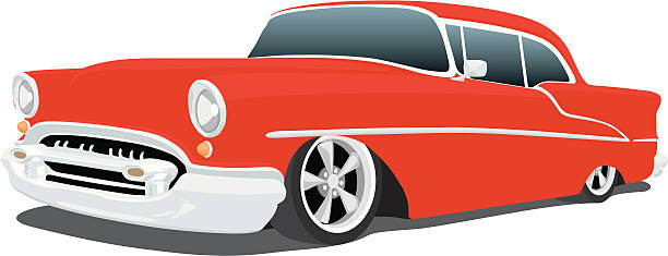 ilustraciones, imágenes clip art, dibujos animados e iconos de stock de chevrolet clásica de la década de 1950 - chevrolet