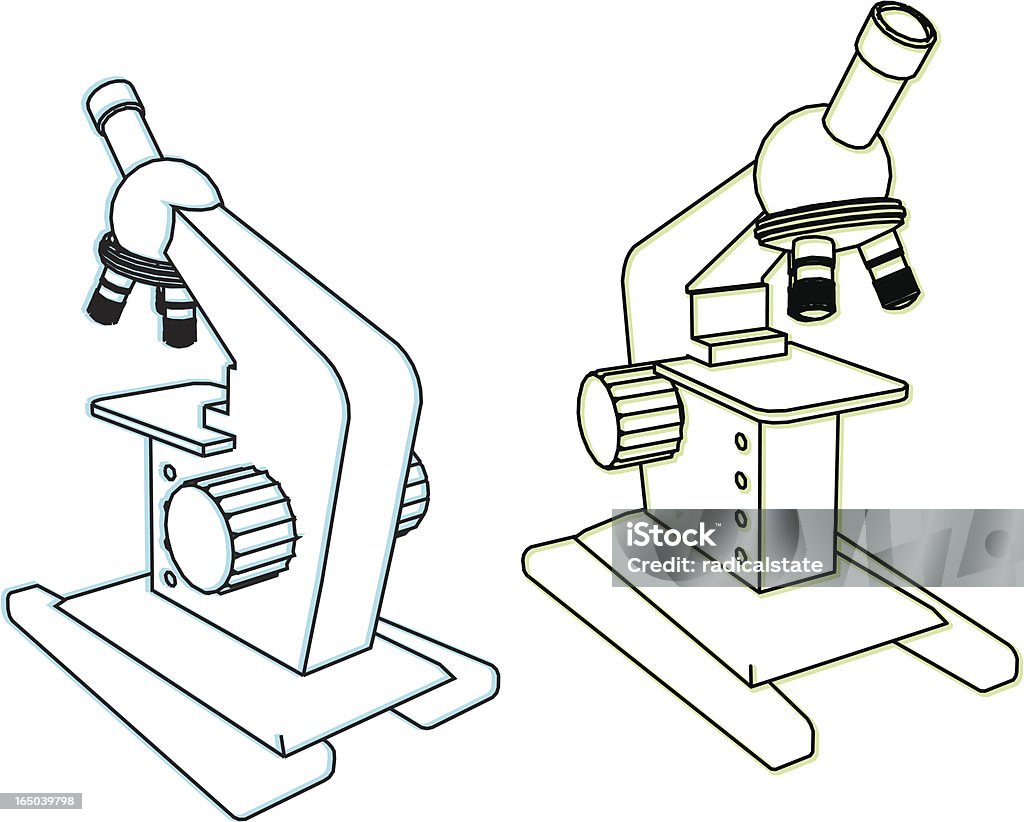 Microscopes - Lizenzfrei Ausrüstung und Geräte Vektorgrafik