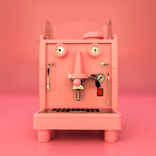 istock pink coffee machine isolated on pink 1650398161
