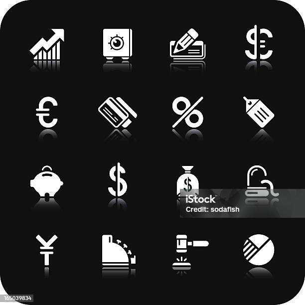 Banking Finance Icônes Blanc Series Vecteurs libres de droits et plus d'images vectorielles de Activité bancaire - Activité bancaire, Affaires, Affaires d'entreprise