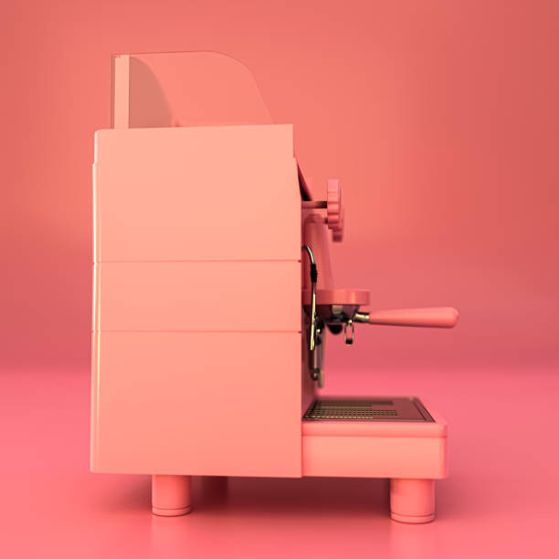 istock pink coffee machine isolated on pink 1650398687