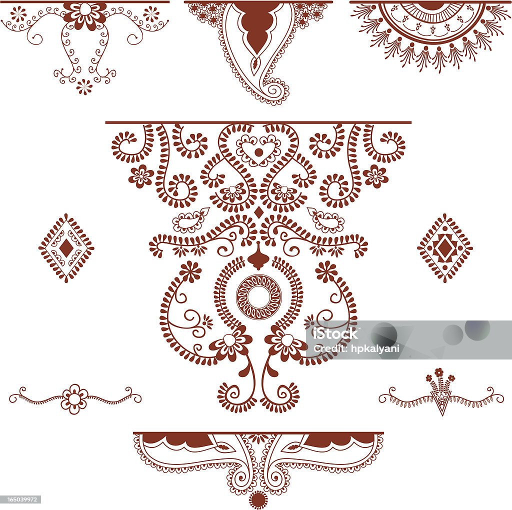 Mehndi ornamentos (Vector - Vetor de Artesanato royalty-free