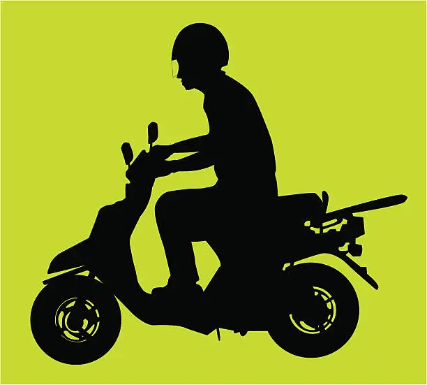 Vector illustration of Scooter Boy ( Vector )