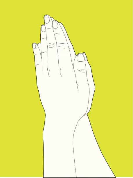 Vector illustration of Praying