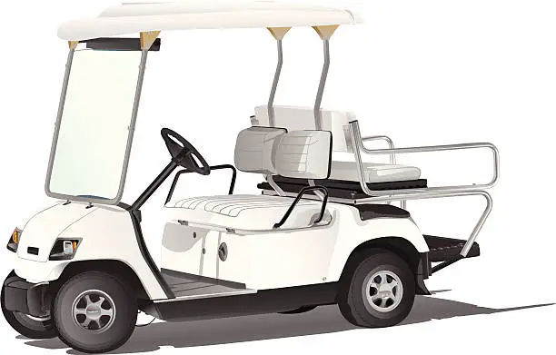 Vector illustration of Golf Cart Four Seater