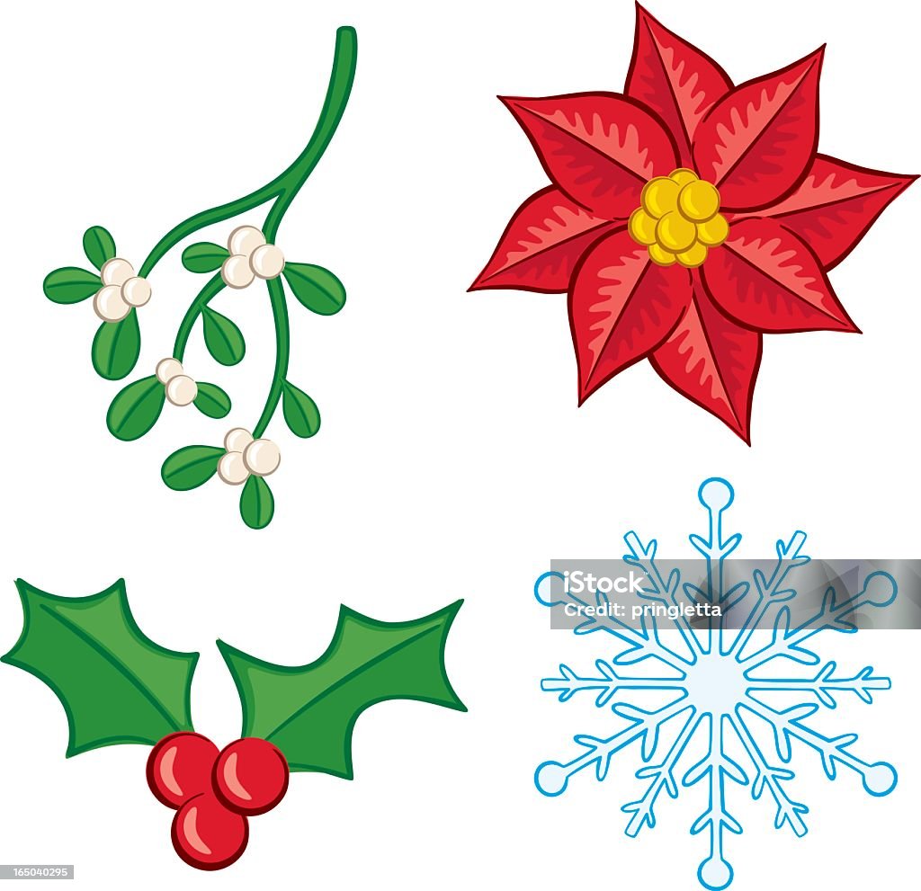 Christmas kwiaty-z jpeg - Grafika wektorowa royalty-free (Poinsecja)