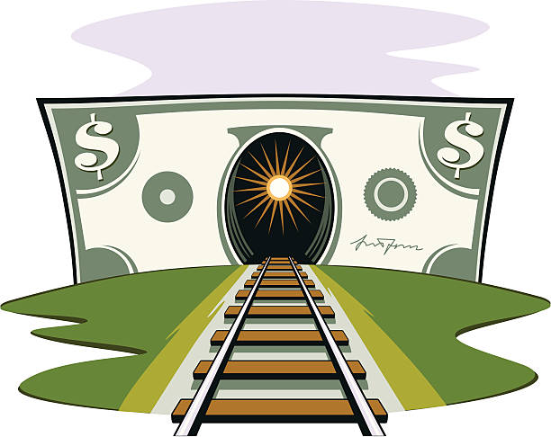 Money Tunnel vector art illustration