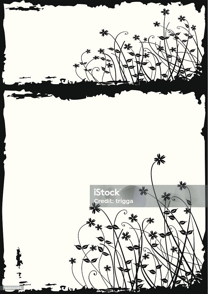 Fond floral Grunge - clipart vectoriel de Angle libre de droits