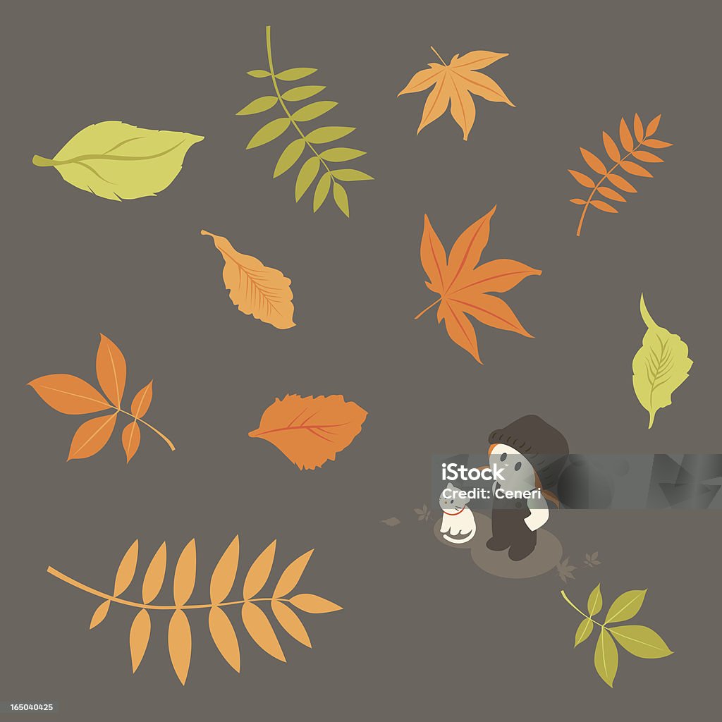 Hojas otoñales - arte vectorial de Otoño libre de derechos