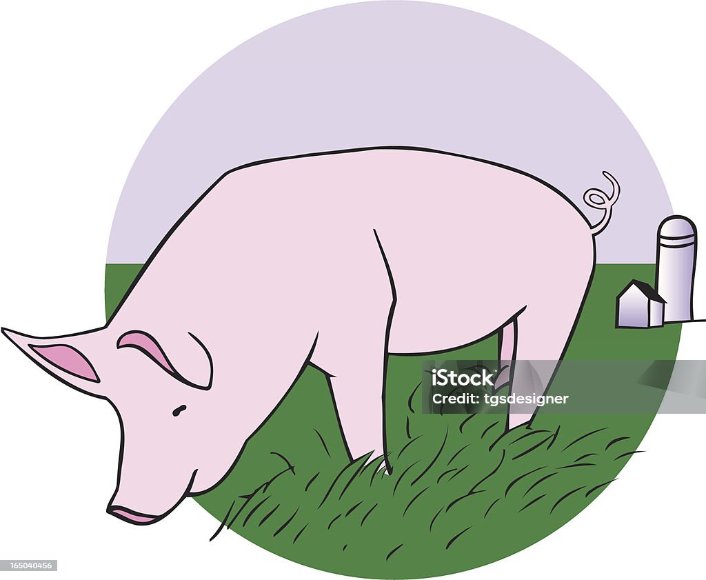 Land Schweinchen - Lizenzfrei Agrarbetrieb Vektorgrafik