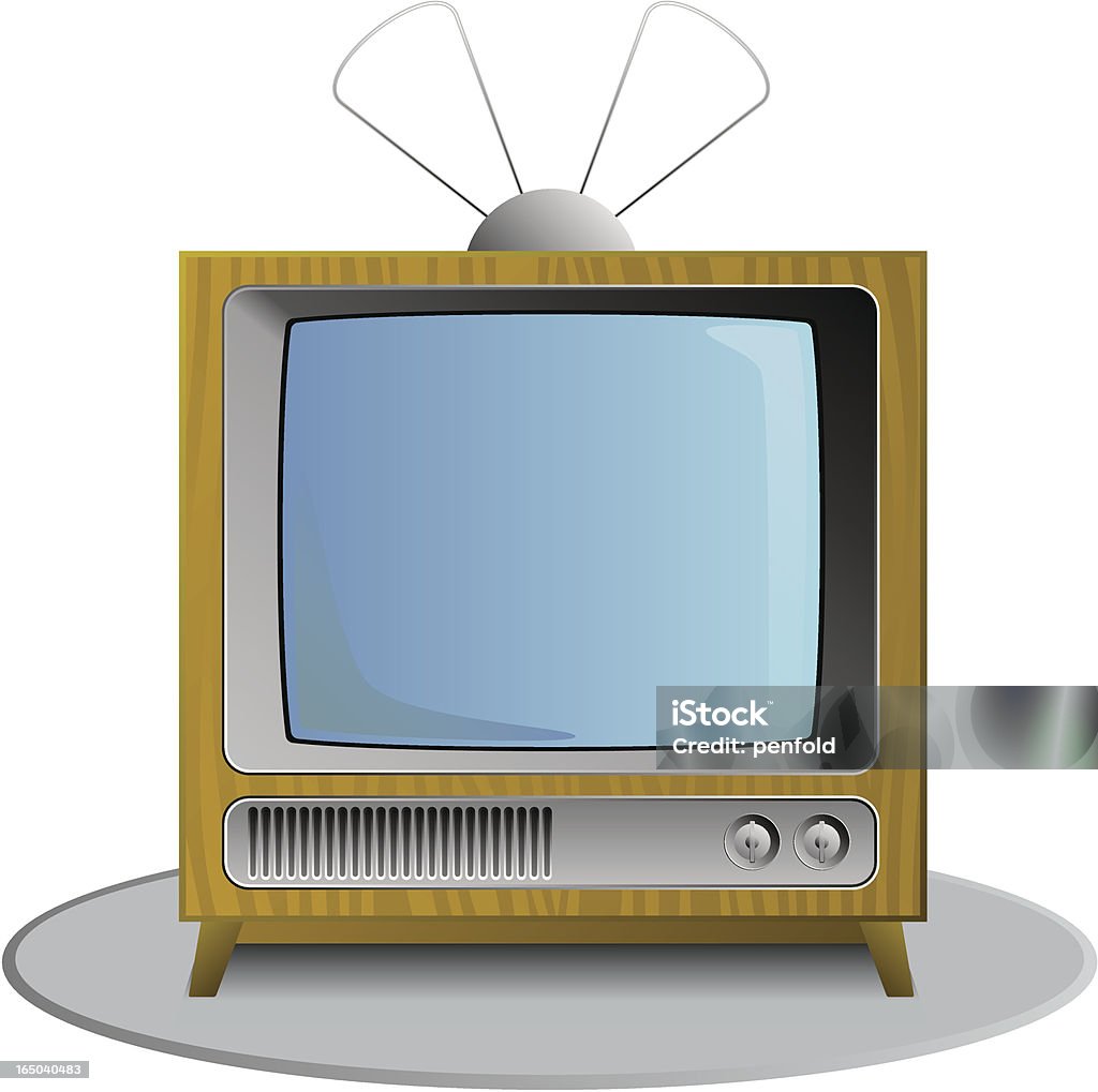 TV retrô - Vetor de 1950-1959 royalty-free