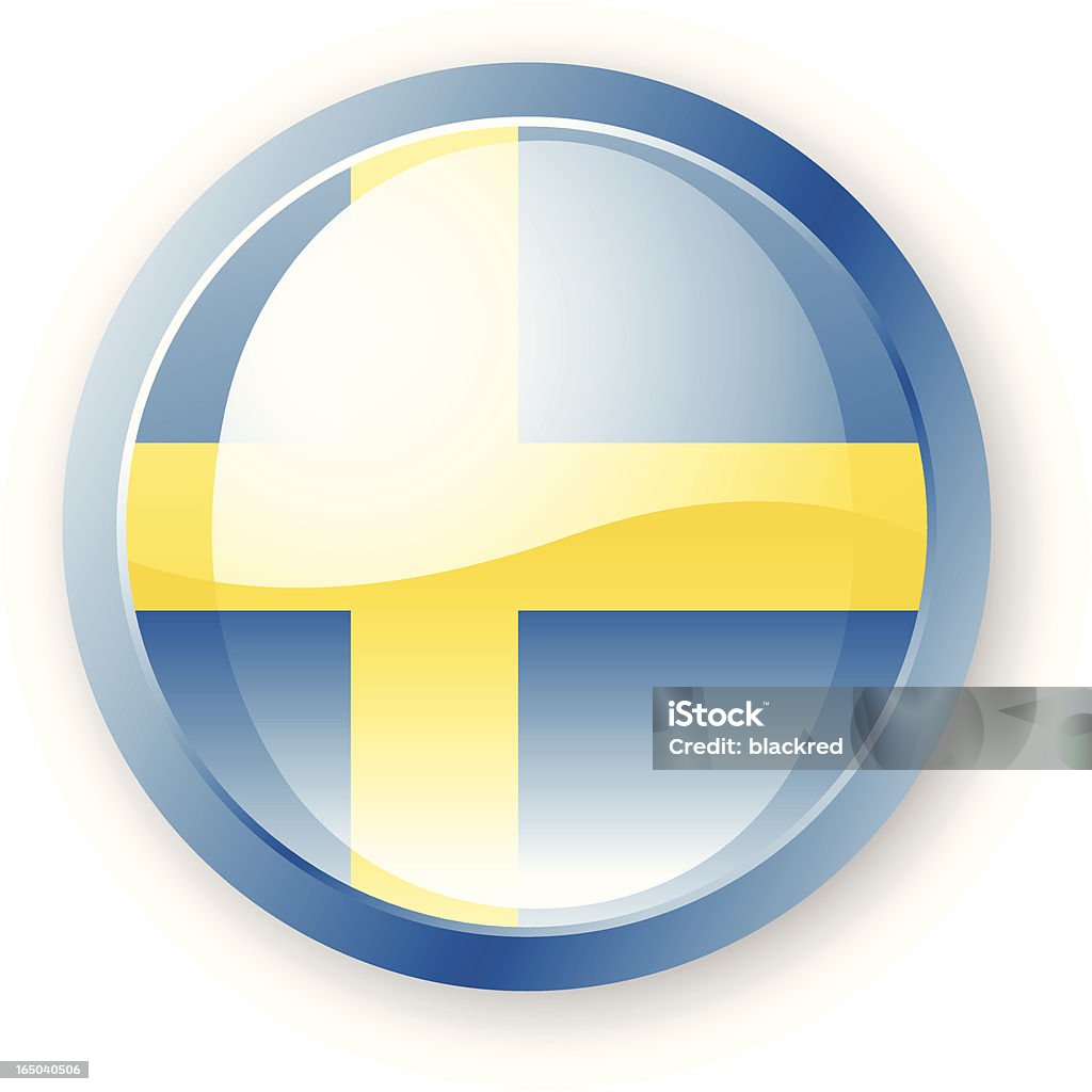 Ícone de Bandeira da Suécia - Vetor de Amarelo royalty-free