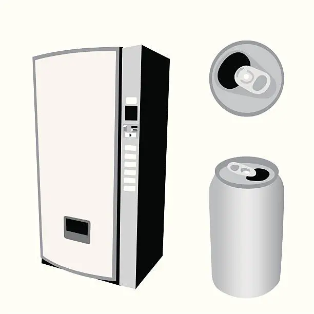 Vector illustration of Pop Dispenser Vector Silhouette
