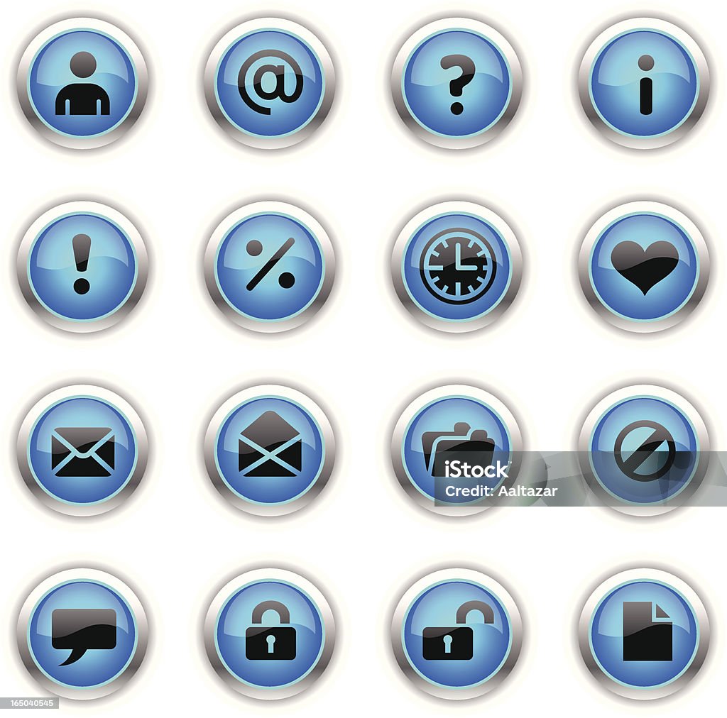 Web iconos-azul - arte vectorial de Azul libre de derechos