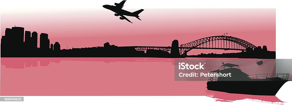 Je le port de Sydney - clipart vectoriel de Pont Sydney Harbour Bridge libre de droits