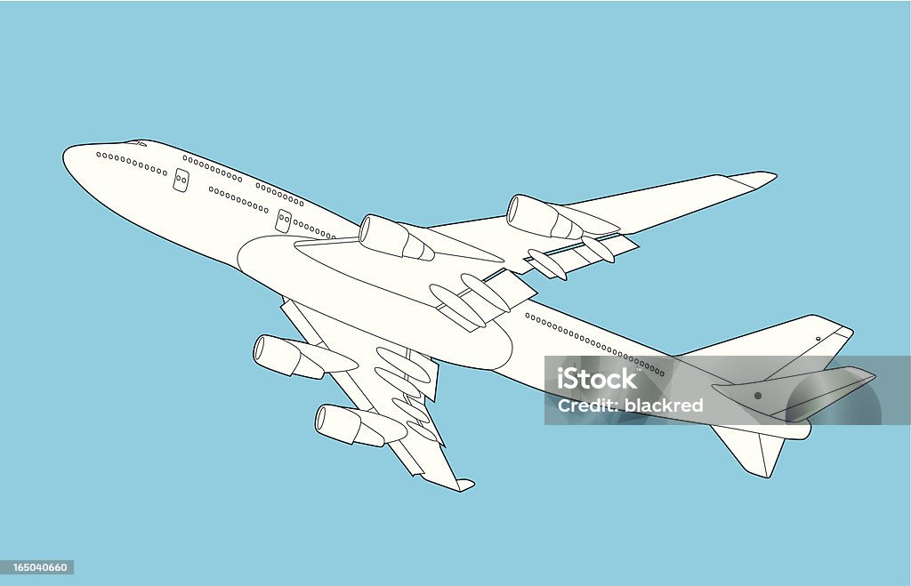 Avion 747 - clipart vectoriel de Aile d'avion libre de droits