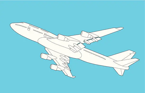 Vector illustration of Airplane 747