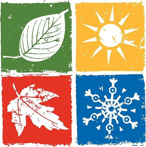 Vector illustration of Four Seasons