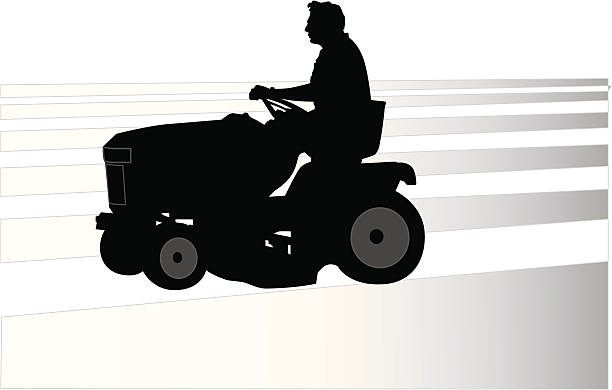 Riding Lawnmower (Vector) vector art illustration