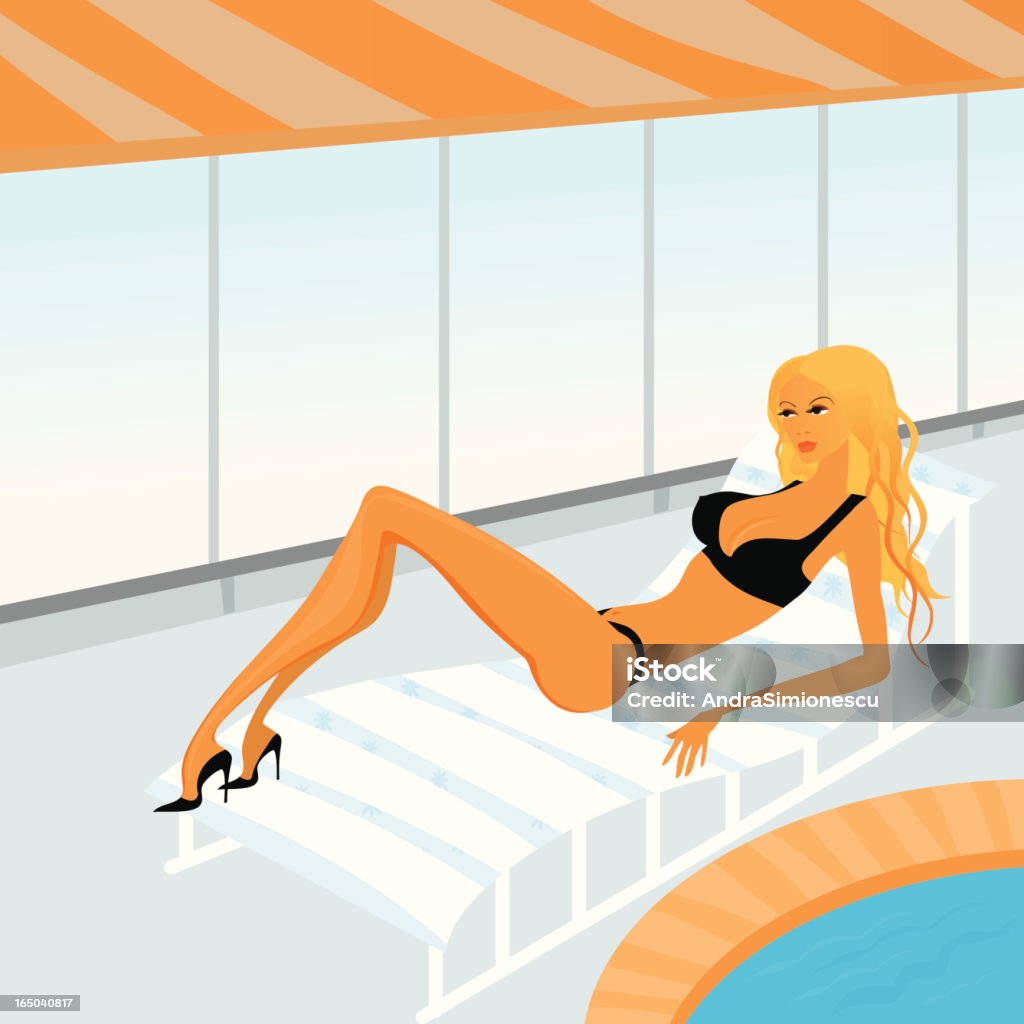 By the pool Ai8, eps8, pdf, 400dpi png, 300, 150dpi jpg. Adult stock vector