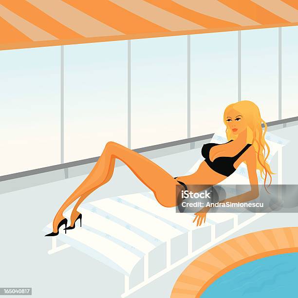 By The Pool Stock Illustration - Download Image Now - Adult, Adults Only, Artist's Model