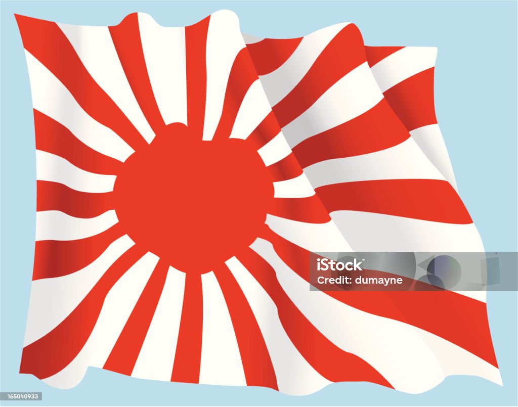 Drapeau japonais guerre - clipart vectoriel de Drapeau libre de droits