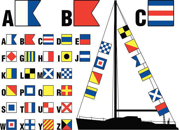 Nautical Signal Flags vector art illustration
