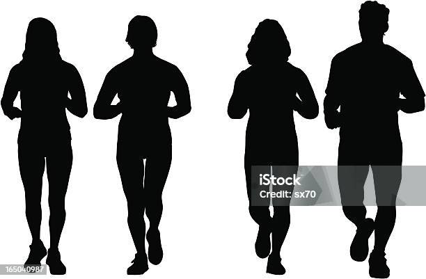 Jogging Couples Stock Illustration - Download Image Now - Active Lifestyle, Activity, Adult