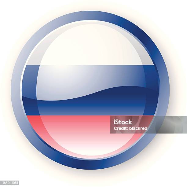 Ícone De Bandeira Da Rússia - Arte vetorial de stock e mais imagens de Azul - Azul, Bandeira, Bandeira Nacional