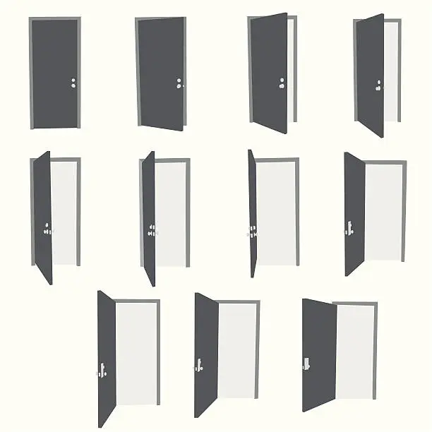 Vector illustration of This Door Opens for You! Vector