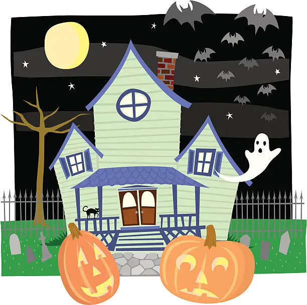 Vector illustration of House to Haunt