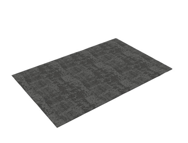 Gray modern carpet isolated on white background