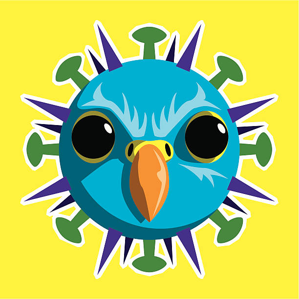 h5n1 Bird Flu Virus (Vector) vector art illustration