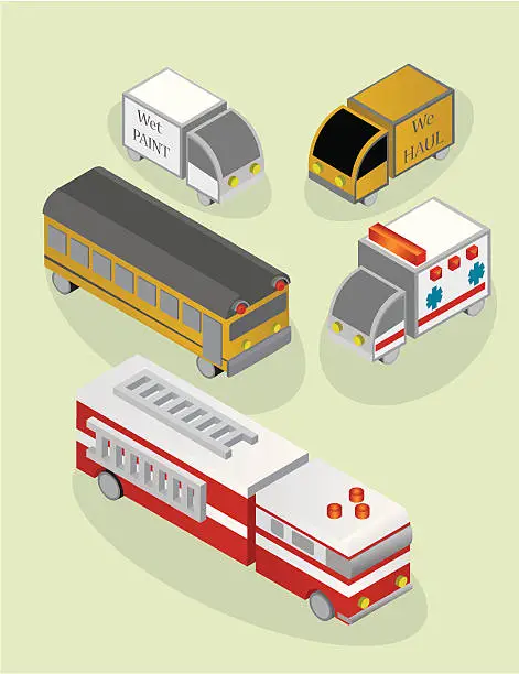 Vector illustration of commercial trucks (vector)