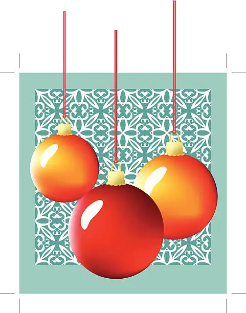 Vector illustration of Christmas ornaments