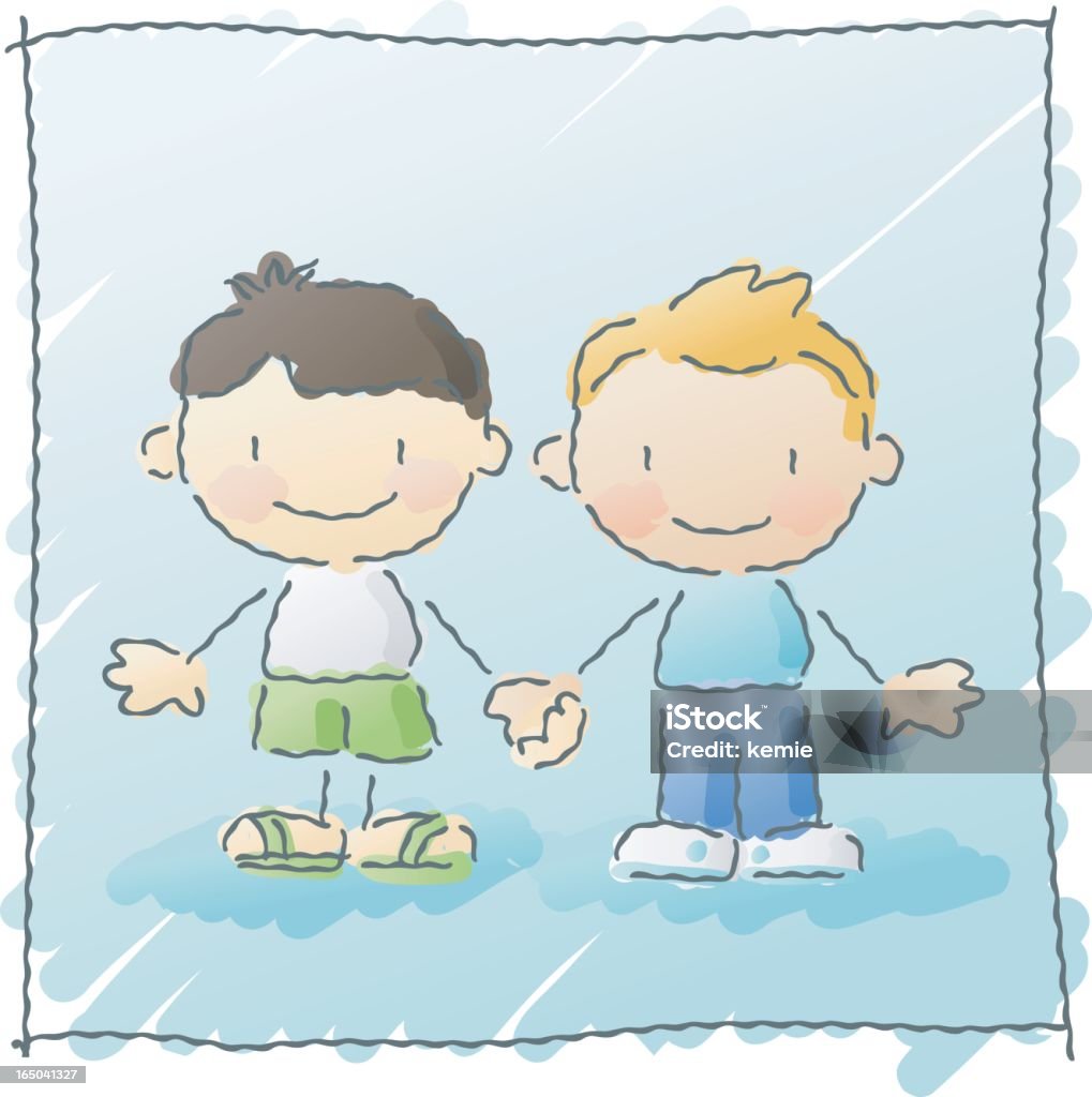 Scribbles Best Friends 2 Stock Illustration - Download Image Now - Cartoon, Child, Holding Hands - iStock Scribbles Best Friends 2 Stock Illustration - Download Image Now - Cartoon, Child, Holding Hands - iStock