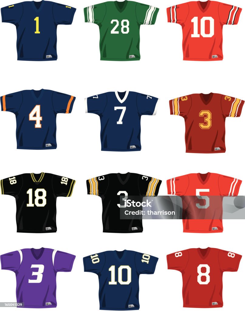 Vecteur maillots de Football - clipart vectoriel de Tenue de football américain libre de droits