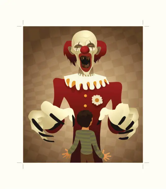 Vector illustration of Horror Clown