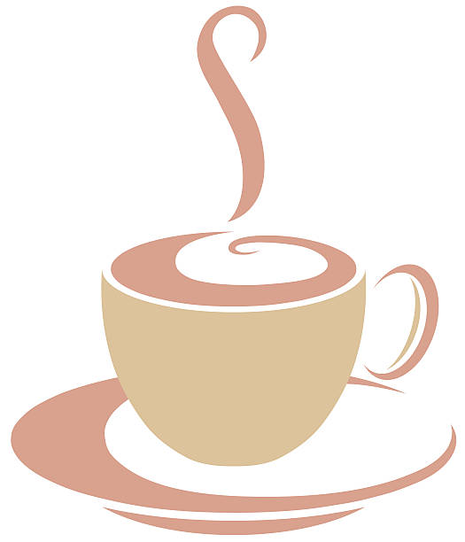 コーヒーまたはティーカップ  のベクトルグラフィックのロゴ - 紅茶点のイラスト素材／クリップアート素材／マンガ素材／アイコン素材