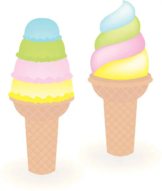 Vector illustration of summer ice cream