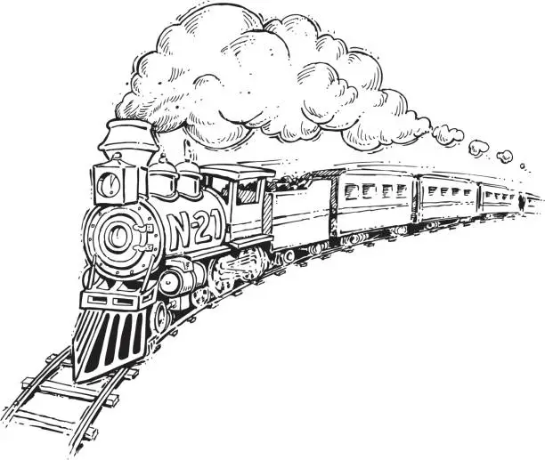 Vector illustration of train