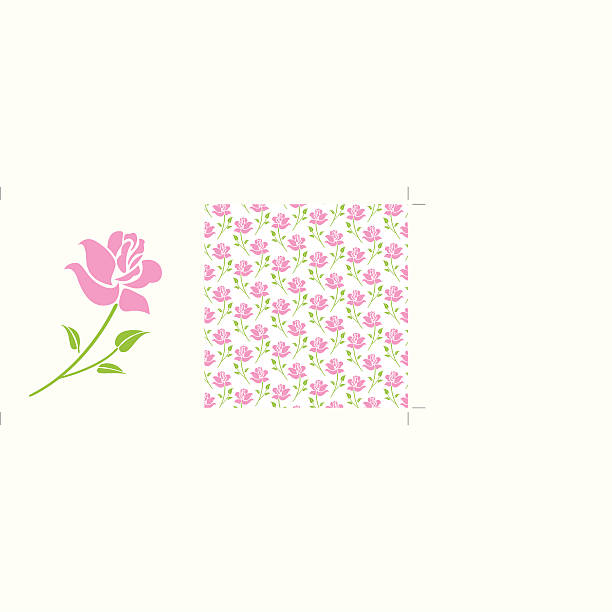 rose muster - floral pattern decor art backgrounds stock-grafiken, -clipart, -cartoons und -symbole