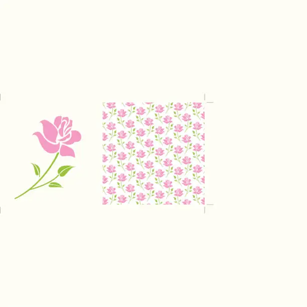 Vector illustration of Rose Pattern