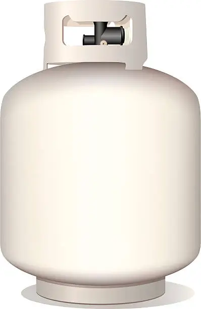 Vector illustration of Isolated Vector Propane Tank (includes jpg Raster)