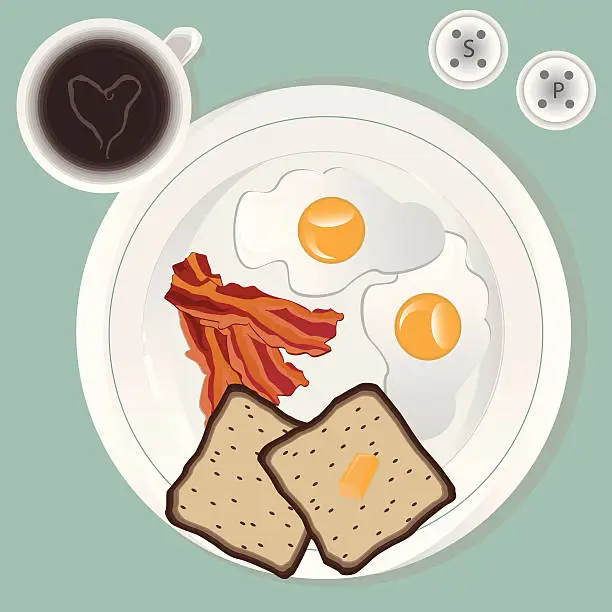Vector illustration of Vector Breakfast