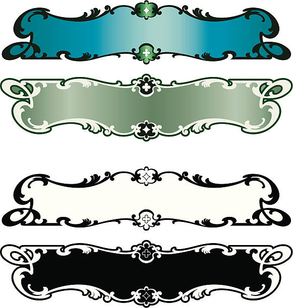 illustrazioni stock, clip art, cartoni animati e icone di tendenza di pannello ornato design - old frame medieval ellipse