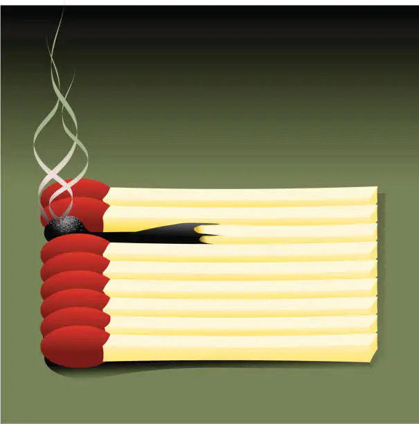 Vector illustration of Burn-out