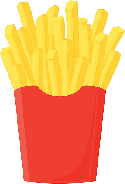 ilustraciones, imágenes clip art, dibujos animados e iconos de stock de recién papas fritas, incl. jpeg - french currency illustrations